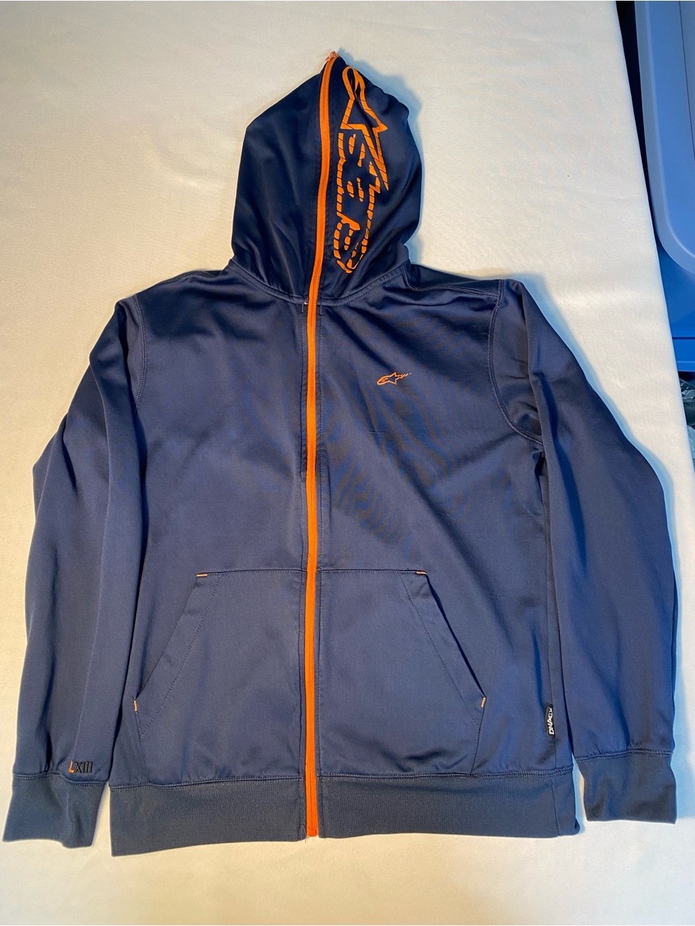 Alpinestars Navy and Orange Full-Zip Hoodie Jacket